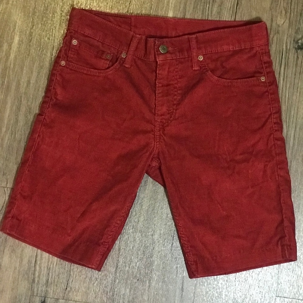 LEVI'S | 511 Corduroy Cutoffs | Red | 30